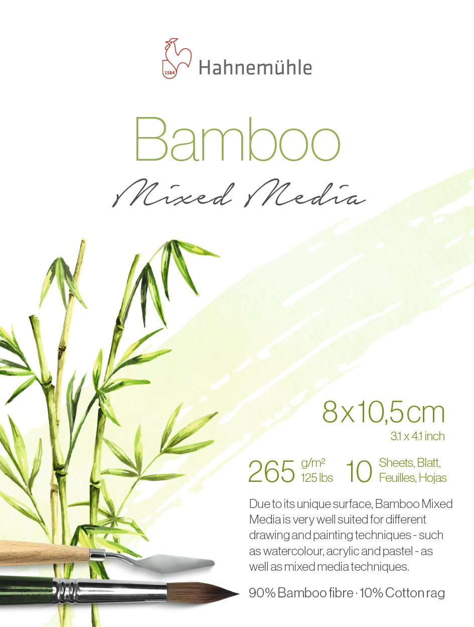 HAHNEMÜHLE Bloc Mixed Media "Bamboo", mini 265g/m², 80x105mm, 10feuilles