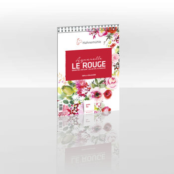 HAHNEMÜHLE Bloc Aquarelle "LeRouge" grain fin 24x32cm, 325g/m², spirales, 12 feuilles