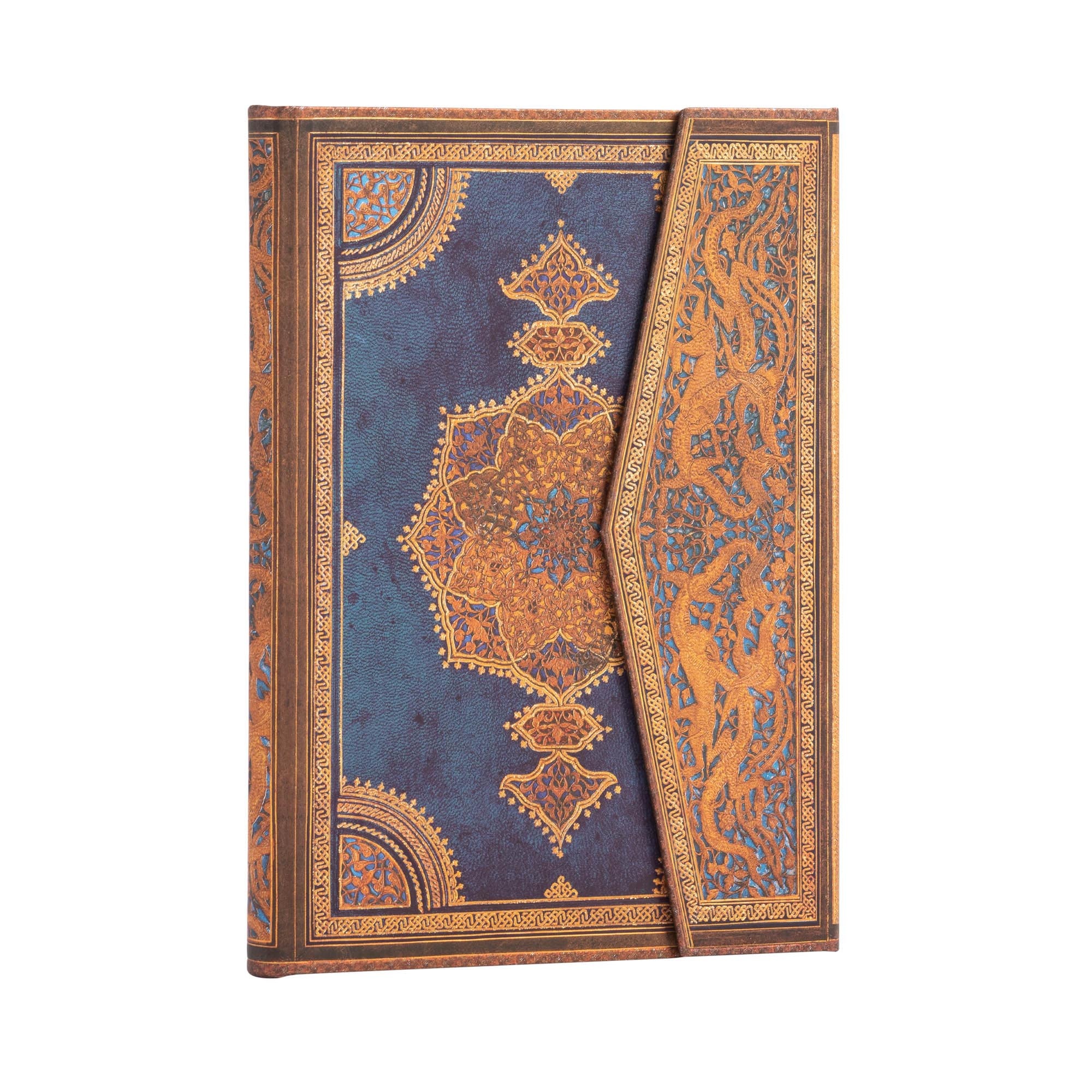 PAPERBLANKS Carnets à couverture rigide Safavide Indigo Midi Ligné