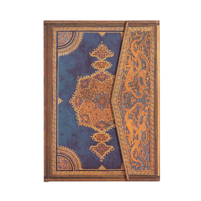 PAPERBLANKS Carnets À Couverture Rigide Safavide Indigo Midi Ligné