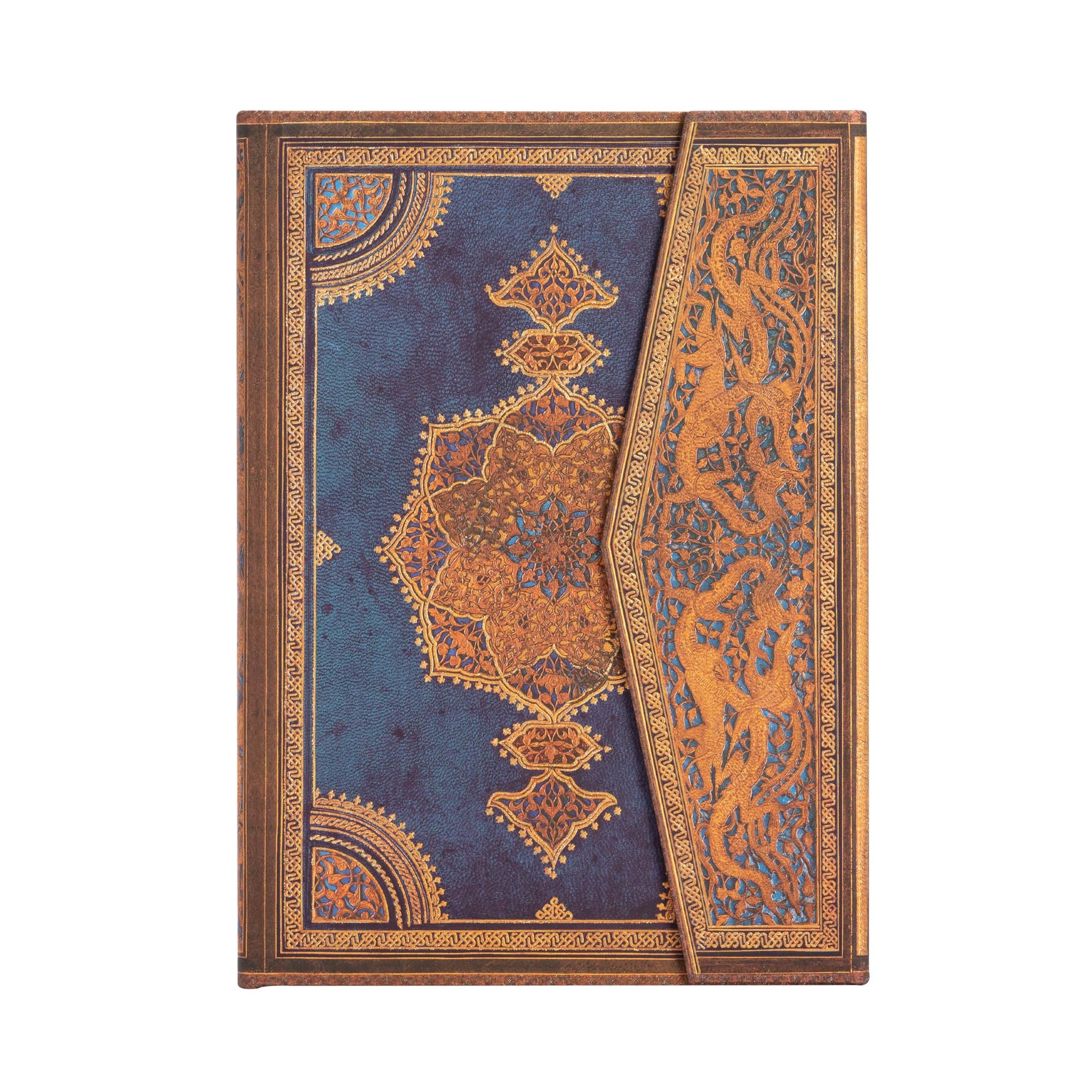 PAPERBLANKS Carnets à couverture rigide Safavide Indigo Midi Ligné