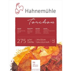 HAHNEMÜHLE Bloc Aquarelle "Torchon" 275g/m², 24x32cm, 20 feuilles