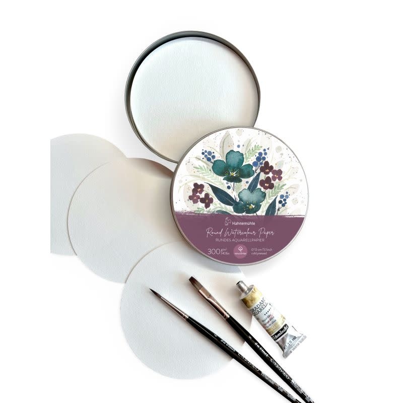 HAHNEMÜHLE Boîte métal, Expression  Aquarelle 300 g/m²,100 %Coton, grain fin