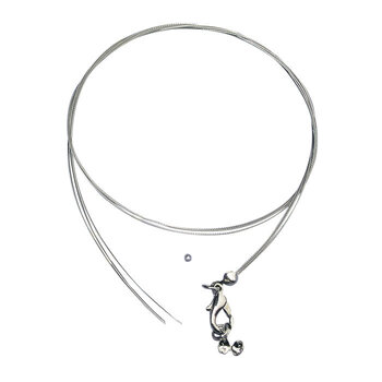 RAYHER Fil Pour Bijoux-Collier, 0,4Mm Ø, 50Cm, Platine, Av. Carab.+Perle À Écraser, Sct.-Ls 1Pce