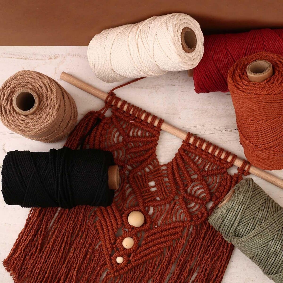 GRAINE CREATIVE Bobine De Coton Cable Recycle Noir