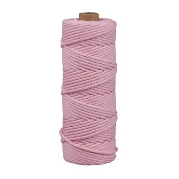 RAYHER Fil Pour Macramé, 3Mm Ø, Rose Pastel, Env. 210G, Rouleau 70M