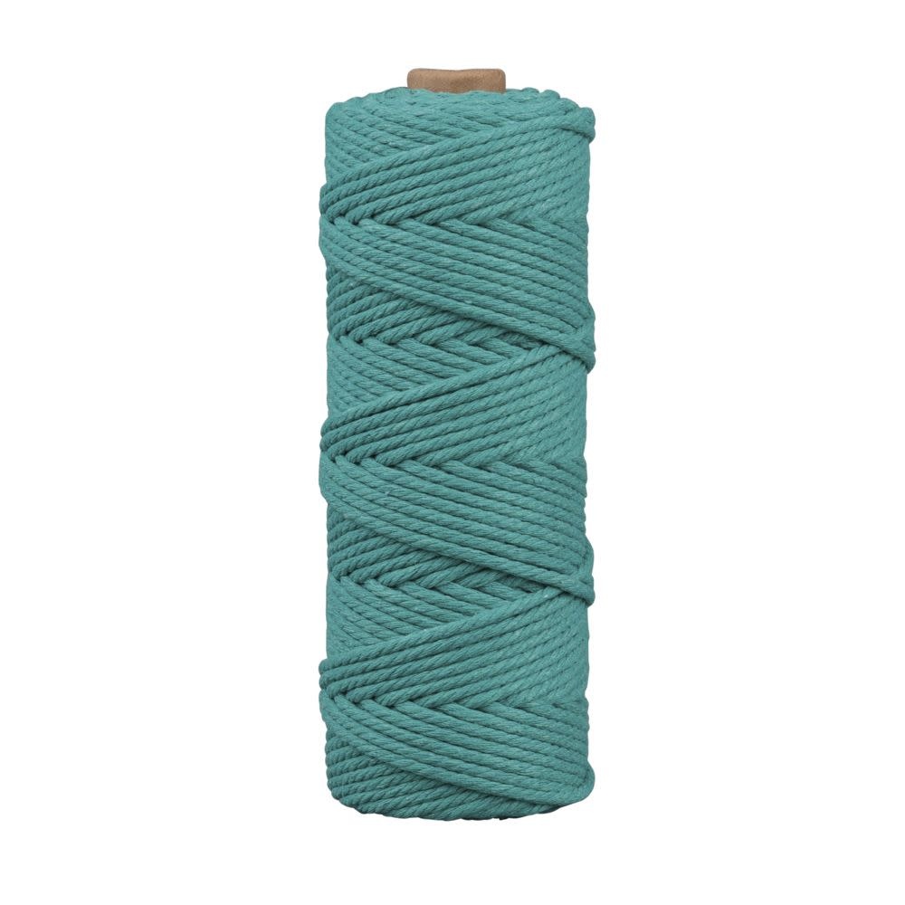 RAYHER Fil pour macramé, 3mm ø, pétrole, env. 210g, rouleau 70m