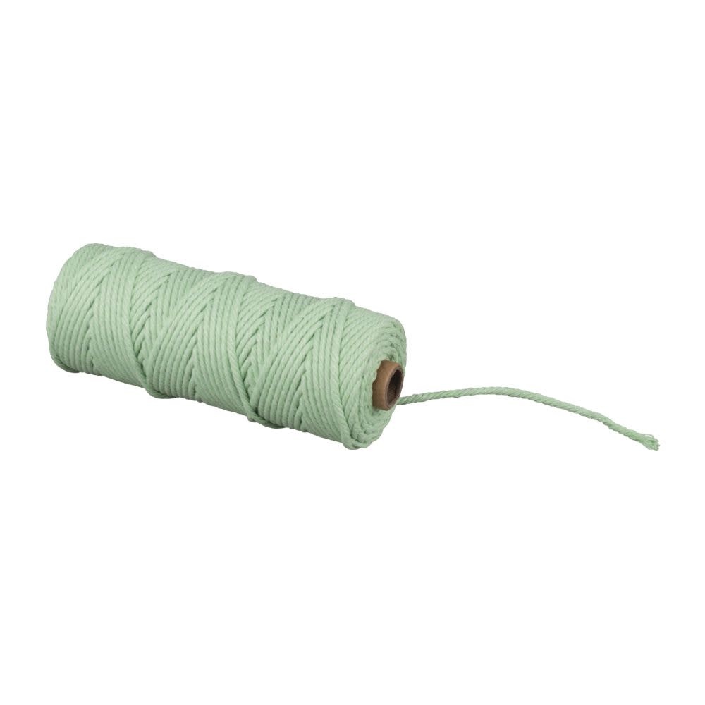 RAYHER Fil pour macramé, 3mm ø, vert menthe, env. 210g, rouleau 70m