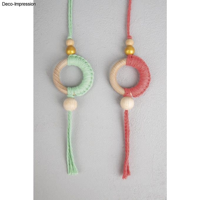 RAYHER Fil pour macramé, 3mm ø, vert menthe, env. 210g, rouleau 70m