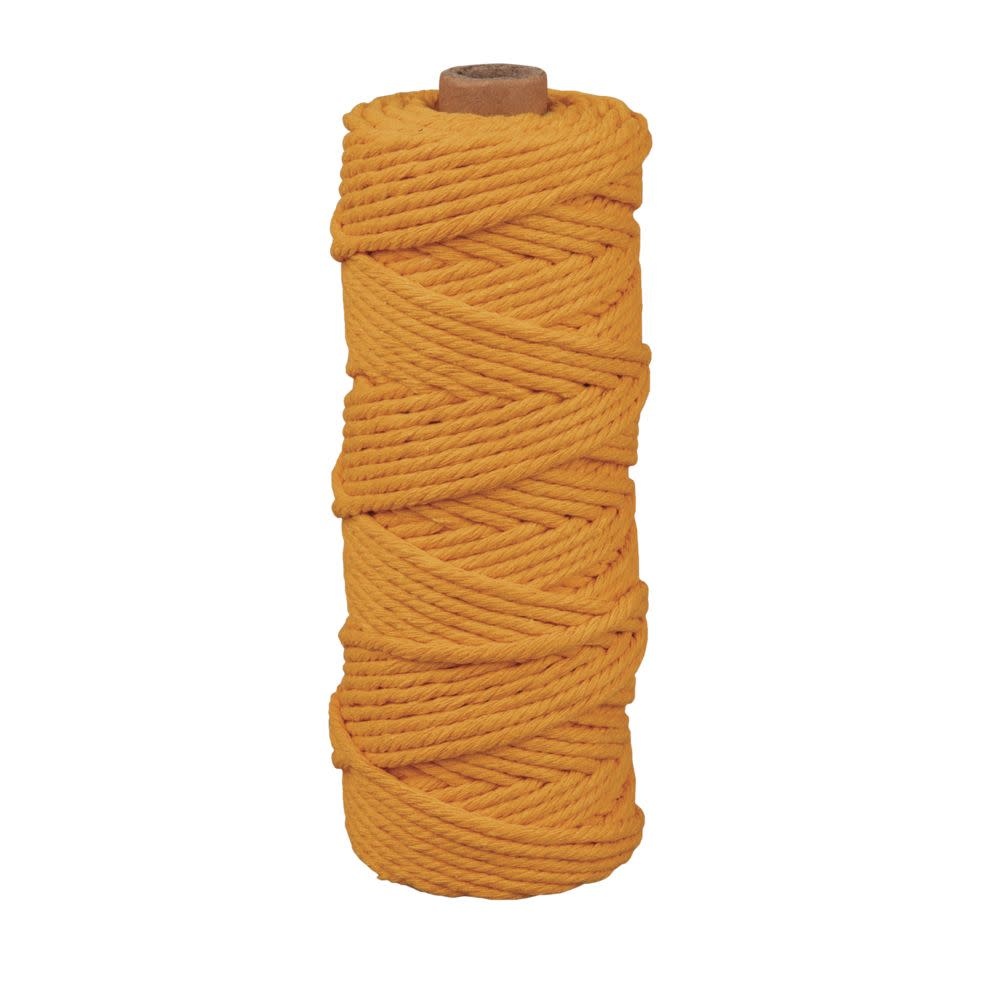 RAYHER Fil pour macramé, 3mm ø, jaune miel, env. 210g, rouleau 70m