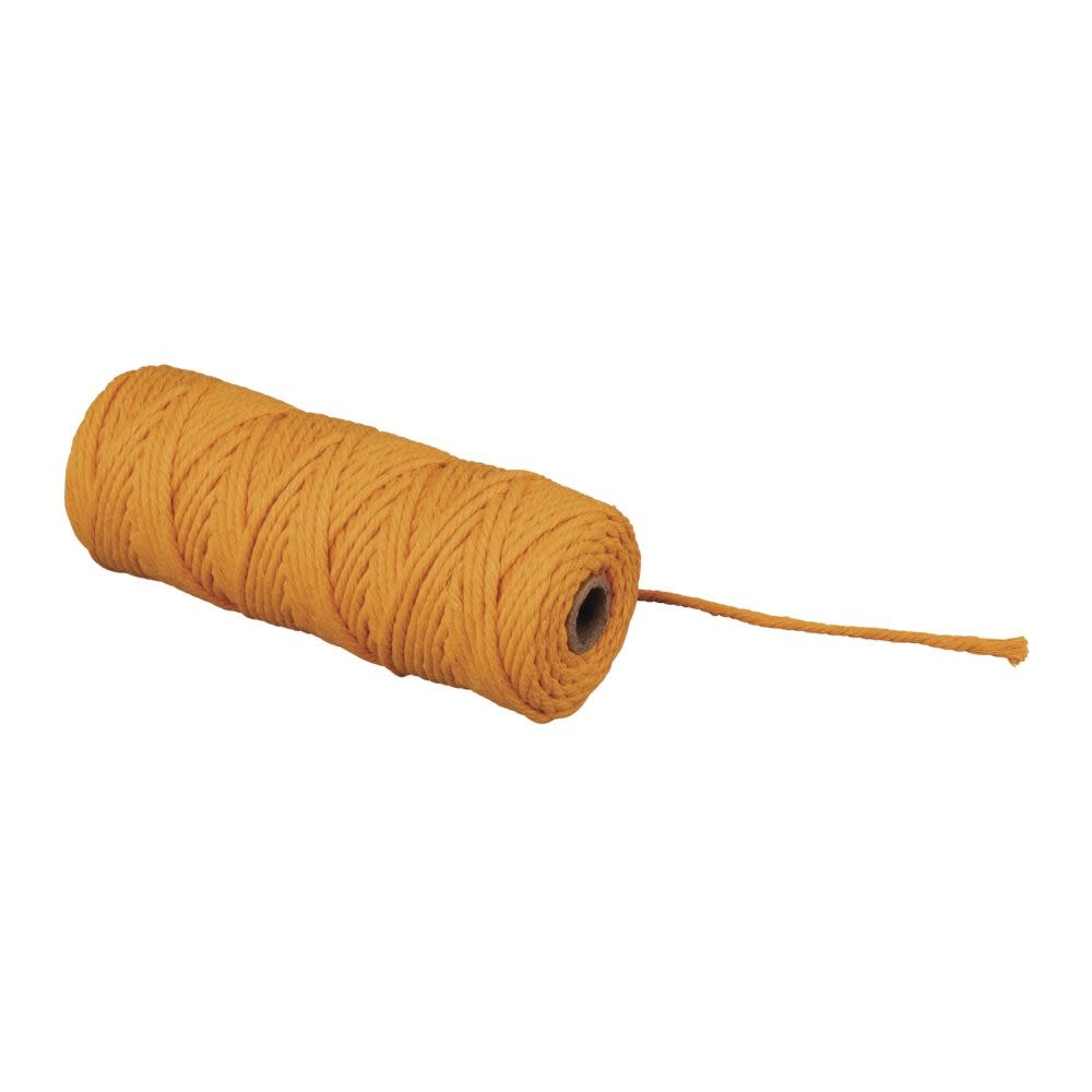 RAYHER Fil pour macramé, 3mm ø, jaune miel, env. 210g, rouleau 70m