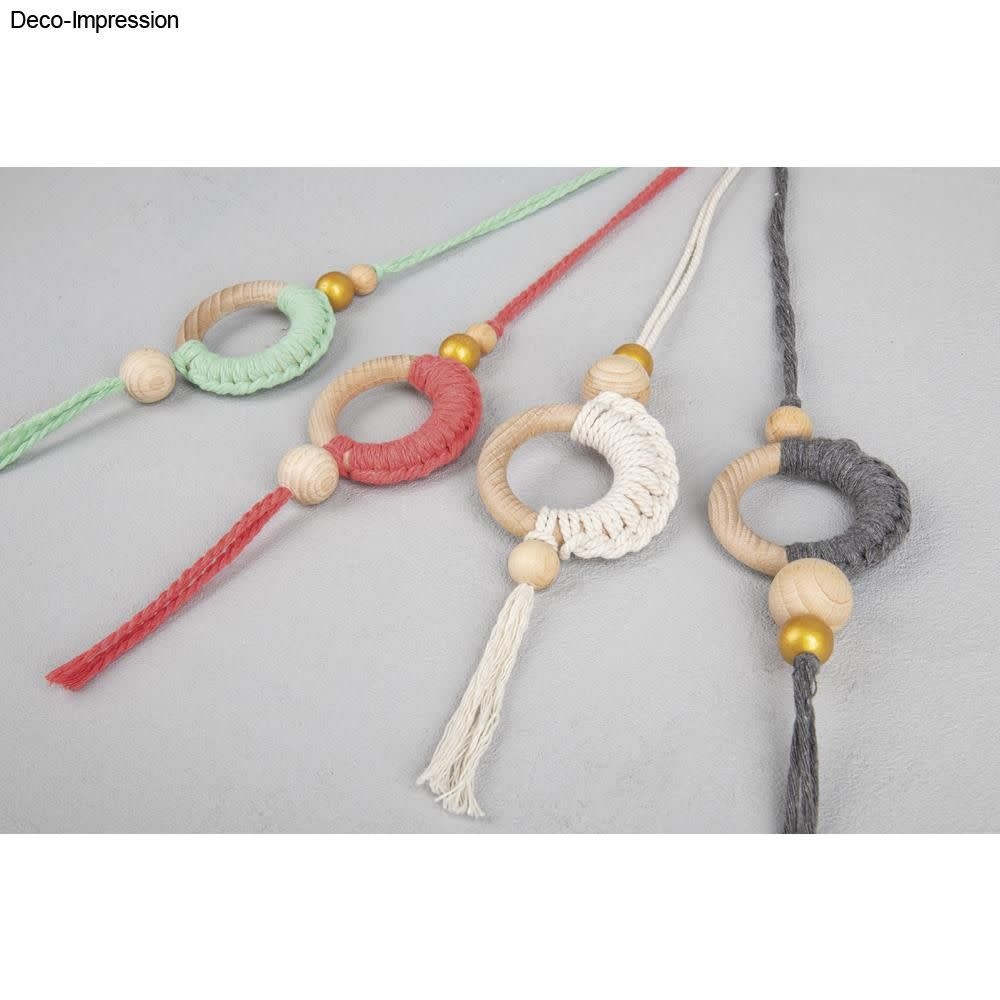 RAYHER Fil pour macramé, 3mm ø, gris granite, env. 210g, rouleau 70m