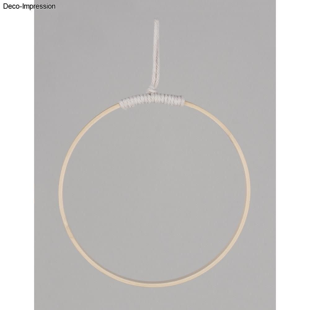 RAYHER Anneau bambou avec suspension cordon, 18cm ø, nature, à suspendre