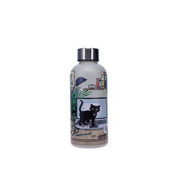 KIUB Bouteille Isotherme 400 Ml Bug Art Chaton Ordi