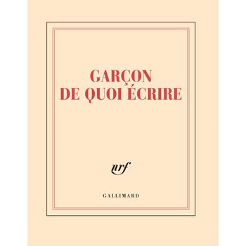 GALLIMARD Carnet Carre Ligne "Garçon De Quoi Ecrire"