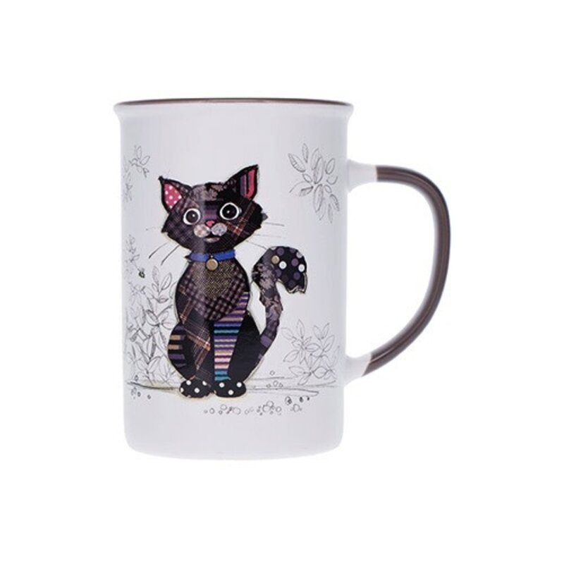 KIUB Mug Timbale Droit L 360 Ml Kook Chat Noir