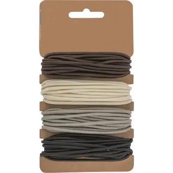 GLOREX Elastiques 4X3M; Ø 2Mm Beige/Gris/Brun/Noir