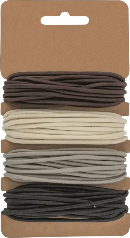 GLOREX Elastiques 4x3m; Ø 2mm beige/gris/brun/noir 2024