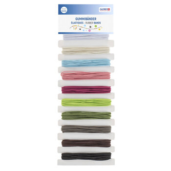 GLOREX Elastiques 10 couleurs 10x3,5m Ø 1mm 2024