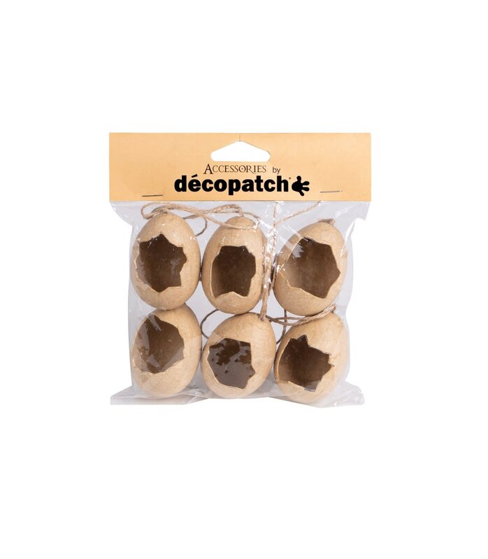DECOPATCH Pack 6 oeufs cassés à suspendre 2024