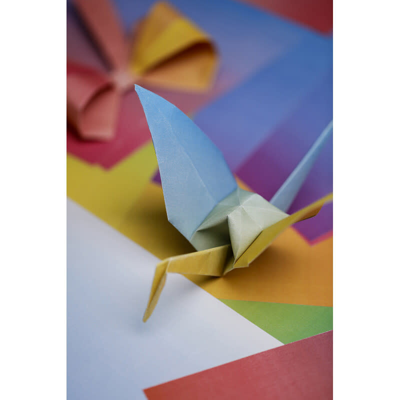 CLAIREFONTAINE Origami Uni, Pack De 100 Feuilles 20X20Cm 70G, Assortiment Couleurs Dégradées