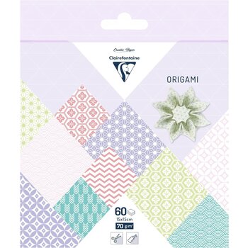 CLAIREFONTAINE Origami, Pochette De 60 Feuilles 15X15Cm 70G, Printemps