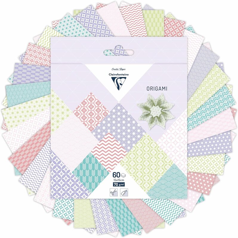 CLAIREFONTAINE Origami, Pochette De 60 Feuilles 15X15Cm 70G, Printemps