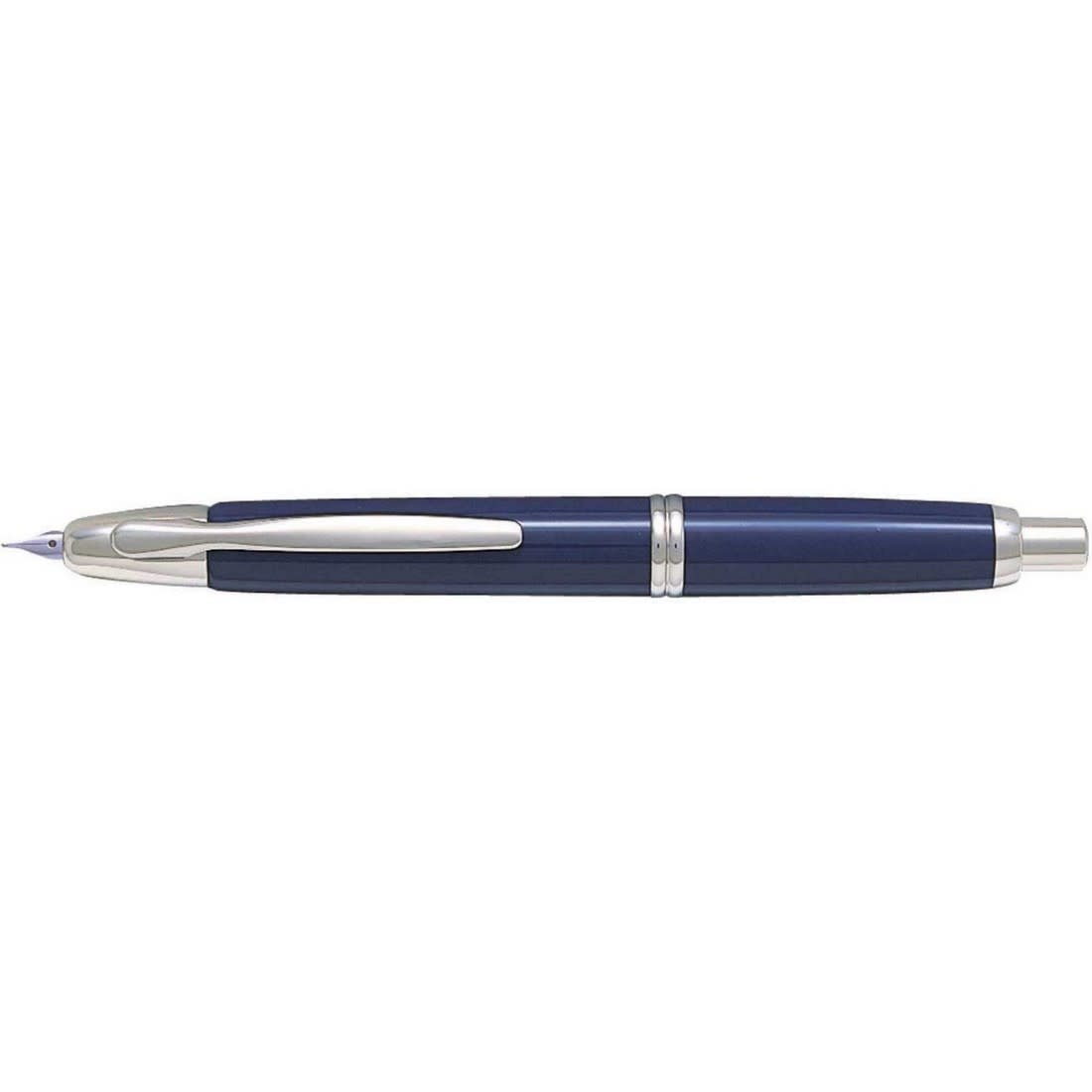 PILOT Capless Stylo Plume rétractable Finitions Rhodiées - Bleu - Plume Moyenne - En Coffret