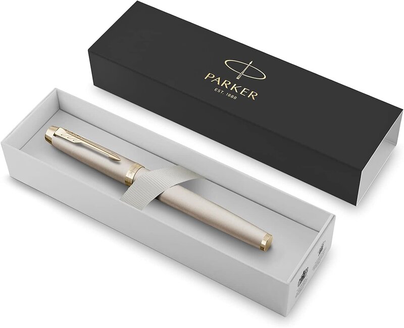 PARKER IM Monochrome Champagne Plume F