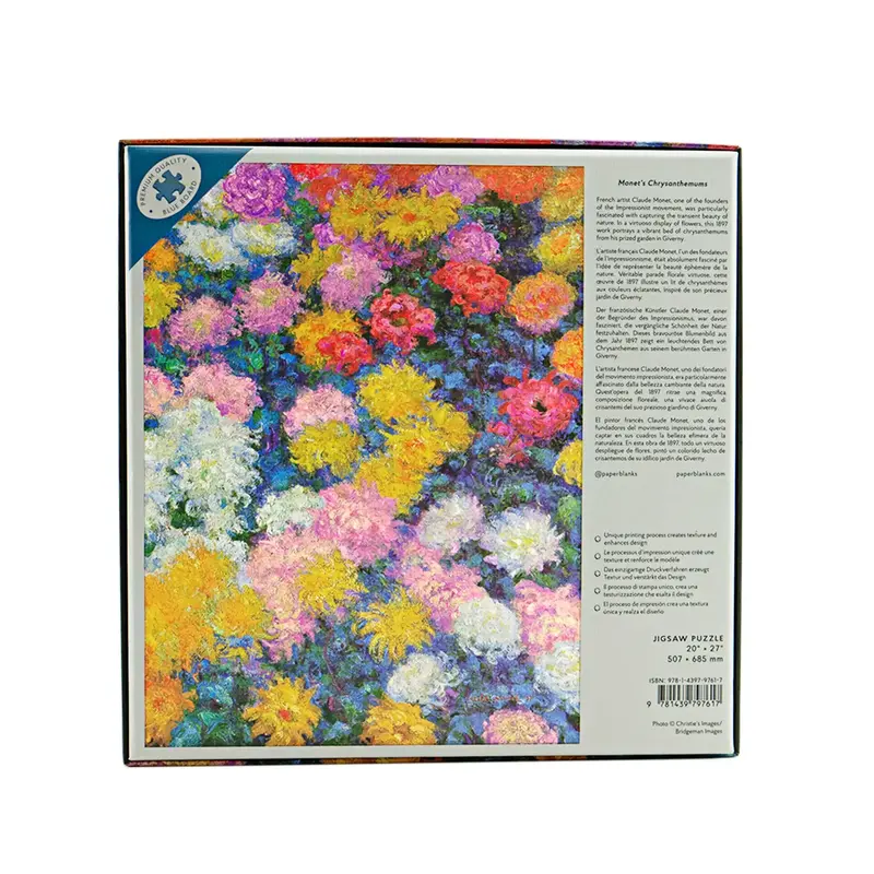 PAPERBLANKS Puzzles Les Chrysanthèmes de Monet Puzzle 1 000 pièces