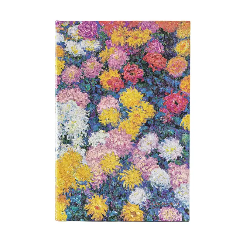 PAPERBLANKS Carnets À Couverture Rigide Les Chrysanthèmes de Monet Midi Ligné