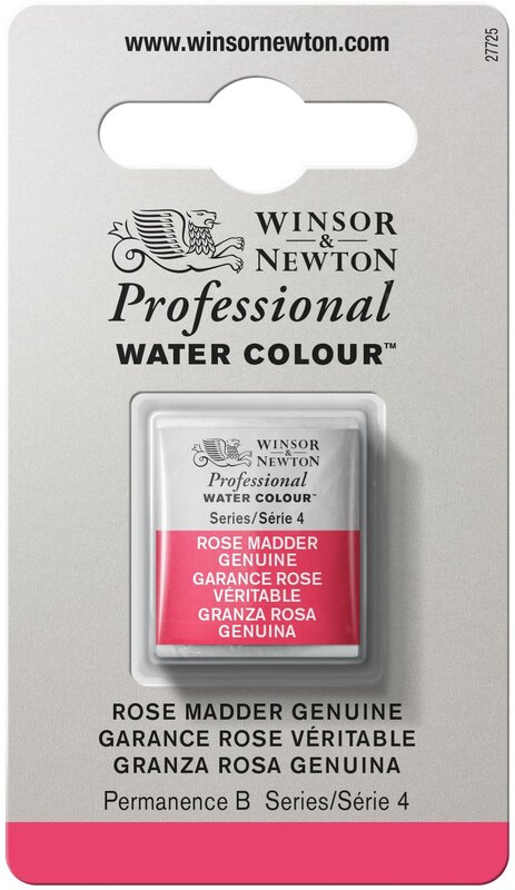 WINSOR & NEWTON Professional Aquarelle 1/2 Godet 587 Garance Rose Véritable