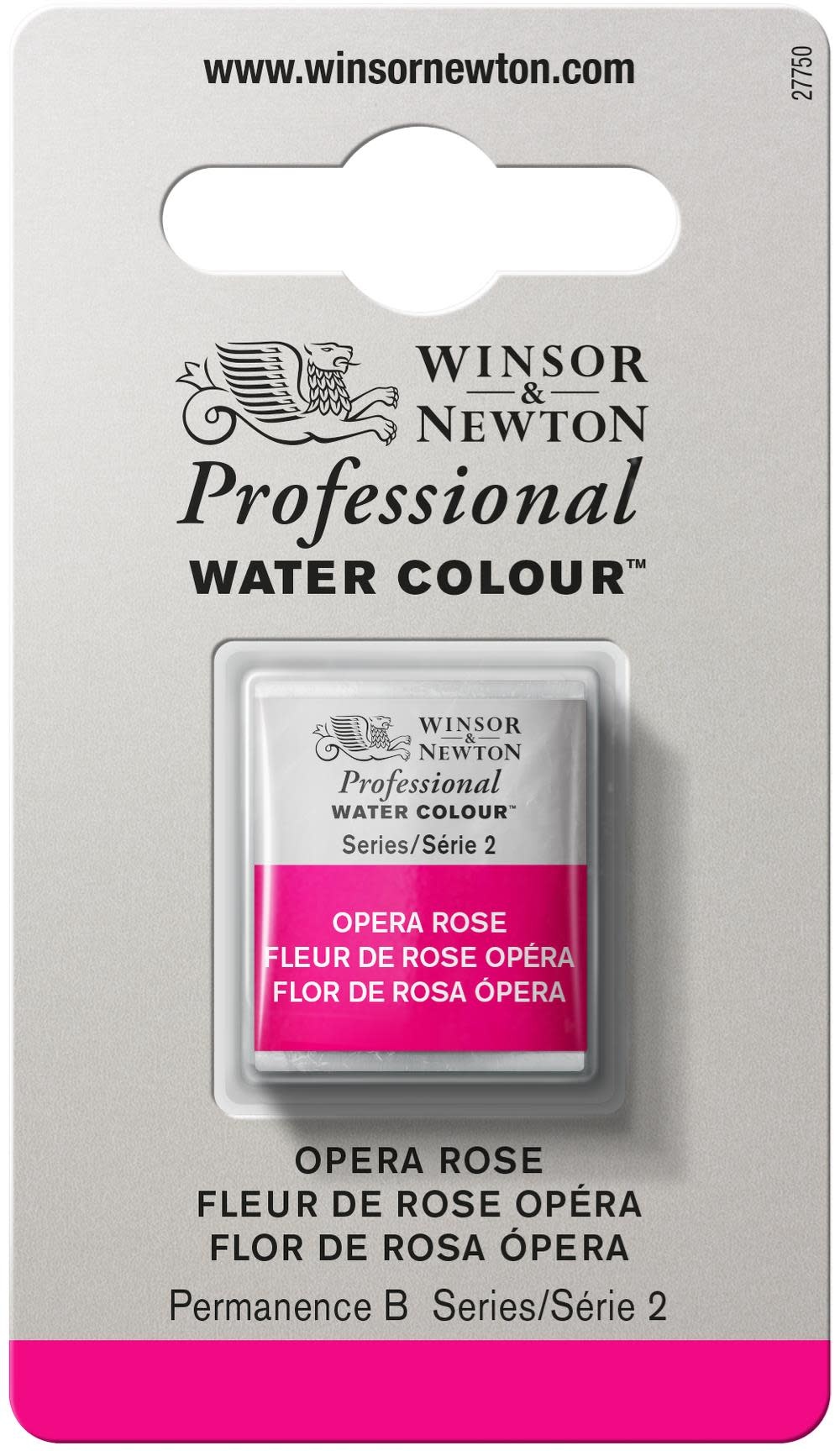 WINSOR & NEWTON Professional Aquarelle 1/2 Godet 448 Fleur de Rose Opéra