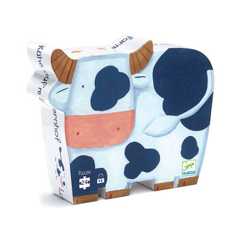 DJECO Puzzles Silhouettes Les Vaches À La Ferme 24 Pcs