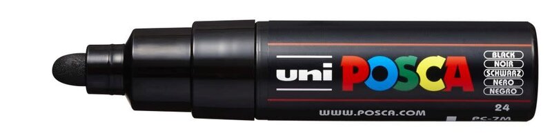 UNI-BALL POSCA MARQUEUR PC-7M Pointe large Noir