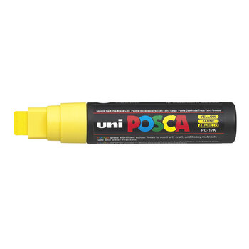 UNI-BALL Posca Marqueur pointe rectangulaire extra-large  PC17K aune