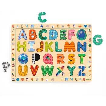 DJECO Puzzles Éducatif Bois Puzzle Abc International