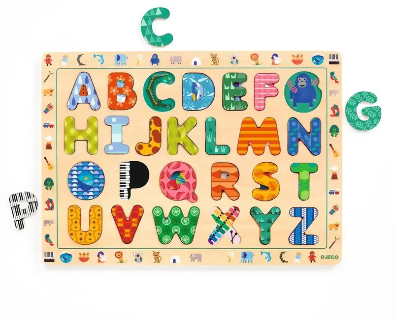 DJECO Puzzle Bois Abc International