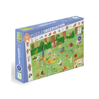 DJECO Puzzles Observation Le Square Des Petits Amis - 35 Pcs