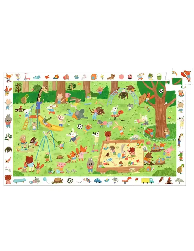 DJECO Puzzles Observation Le Square Des Petits Amis - 35 Pcs