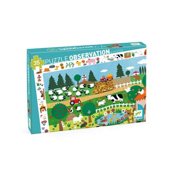 DJECO Puzzles Observation Ferme - 35 Pcs