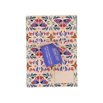 KIUB Set De 3 Carnets A6 Avec Ficelle Papillons Assortis