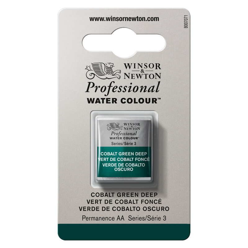 WINSOR & NEWTON Professional Aquarelle 1/2 Godet 185 Vert de Cobalt foncé