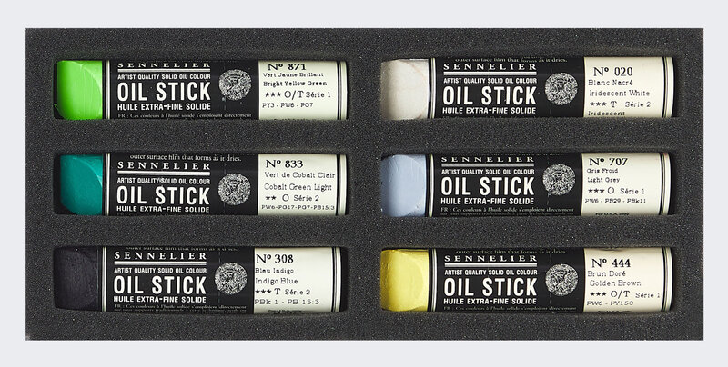SENNELIER Etui 6 mini Oil Sticks - Paysage stylisé