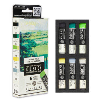 SENNELIER Etui 6 mini Oil Sticks - Paysage stylisé