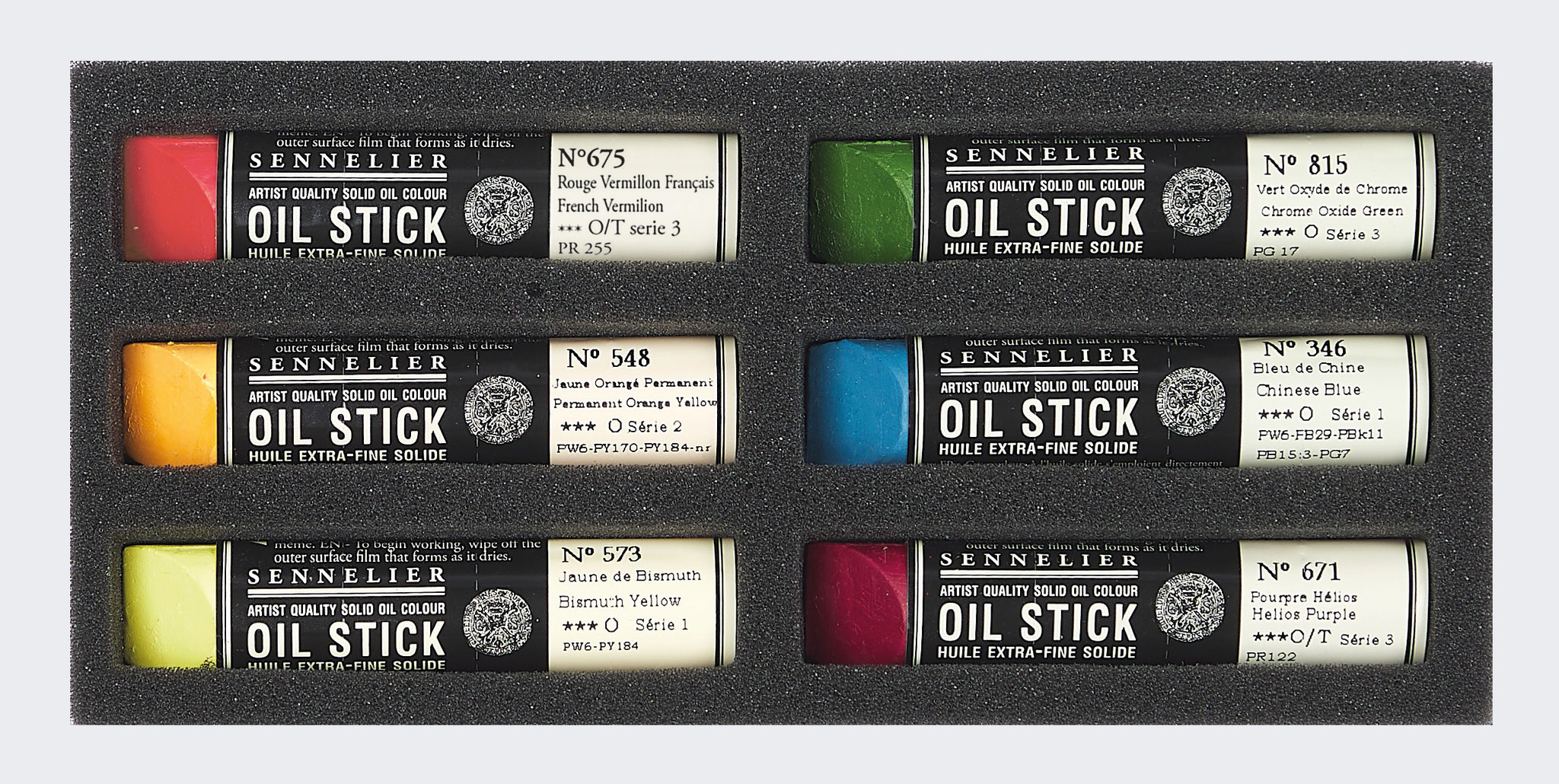 SENNELIER Etui 6 mini Oil Sticks - Pomme bicolore