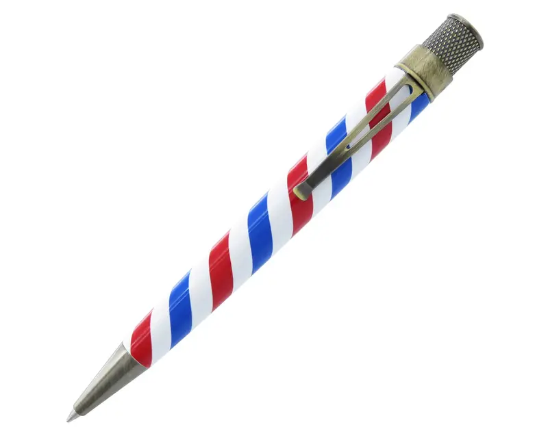 RETRO 51 Stylo Roller Tornado Vintage Brutus "Barber Pole"