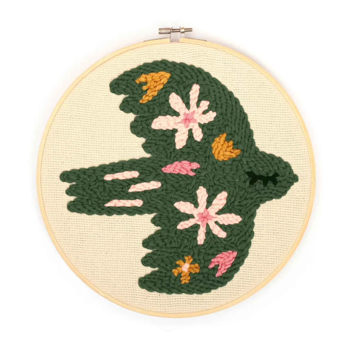 GRAINE CREATIVE Kit Punch Needle Oiseau Ø250 Mm