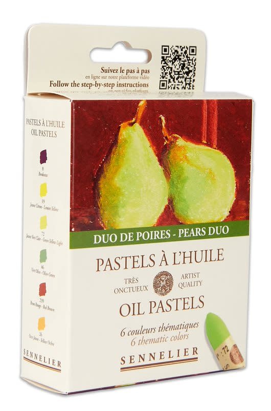 SENNELIER Etui carton 6 Pastel Huile thème duo de poires