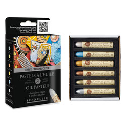 SENNELIER Etui carton 6 Pastel Huile irisés